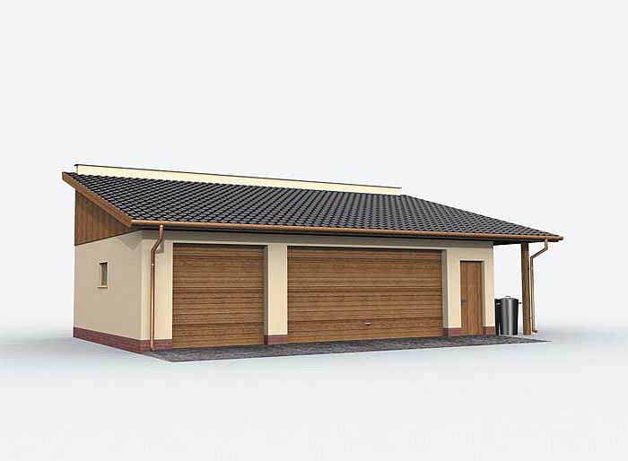Projekt domu G158 garaż trzystanowiskowy