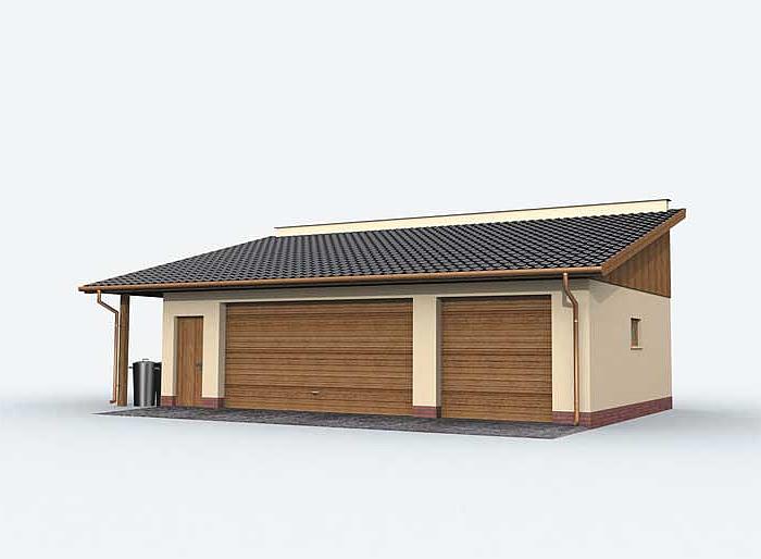 Projekt domu G158 garaż trzystanowiskowy
