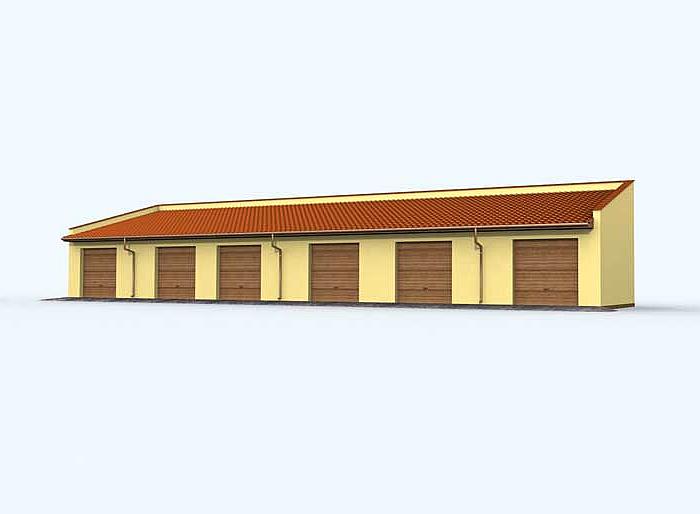 Projekt domu G93 garaż sześciostanowiskowy