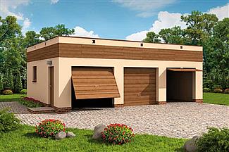 Projekt domu G5A garaż trzystanowiskowy