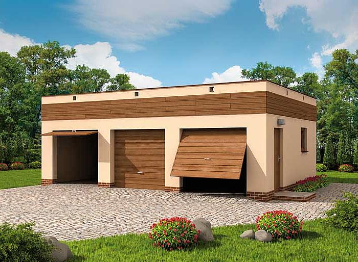 Projekt domu G5A garaż trzystanowiskowy