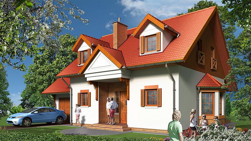 Projekt domu D198 - Sylwia
