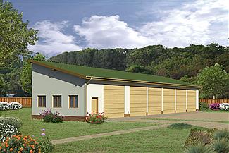 Projekt domu Murator GMC03a Budynek garażowo-magazynowy