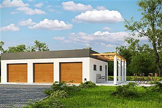 Projekt domu G185 - Budynek garażowo - gospodarczy