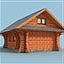 projekt domu G4 budynek gospodarczy z bali drewnianych